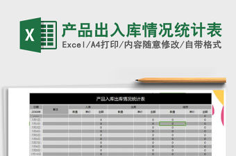 2022年產品出入庫情況統計表免費下載