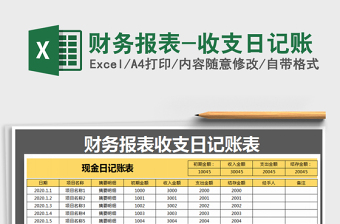 2021年財務(wù)報表-收支日記賬