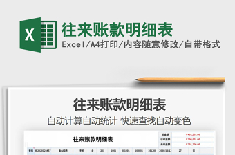 2021年往來賬款明細(xì)表