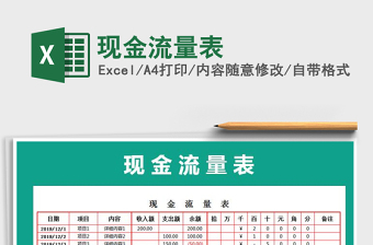 2021年現(xiàn)金流量表
