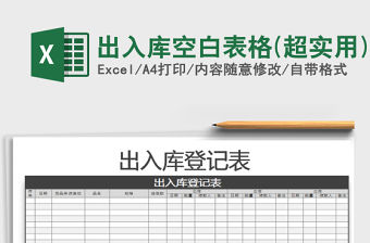 2021年出入庫空白表格(超實用)免費下載