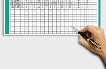 2021年學生考試成績表-自動計算排名