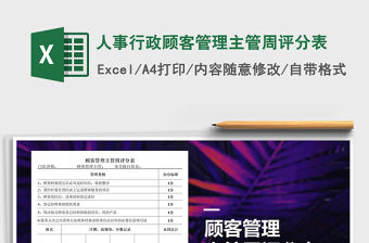 2021年人事行政顧客管理主管周評分表