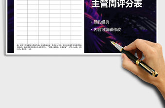 2021年人事行政顧客管理主管周評分表