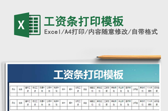 2021年工資條打印模板免費下載