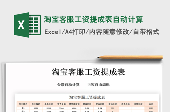 2021年淘寶客服工資提成表自動(dòng)計(jì)算