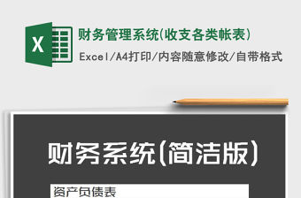 2021年財務管理系統(收支各類帳表)