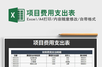 2022年項(xiàng)目費(fèi)用支出表免費(fèi)下載
