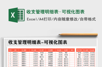 2021年收支管理明細表-可視化圖表