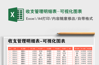 2022财务收支管理明细表可视化可查询