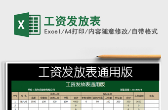 2021年工資發(fā)放表