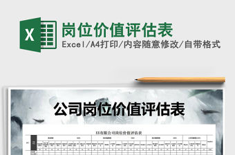 2021年崗位價值評估表