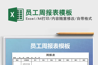 2021年員工周報表模板免費下載