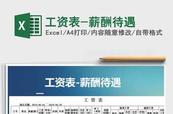 2021年工資表-薪酬待遇