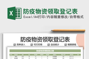 2021年防疫物資領取登記表