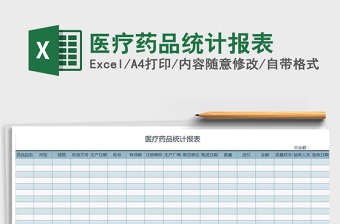 2022年醫(yī)療藥品統(tǒng)計報表免費下載