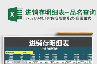 2021年進(jìn)銷存明細(xì)表-品名查詢免費(fèi)下載