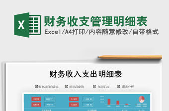 2021年財務收支管理明細表