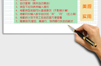 2022年簡單實用考勤表（支持改類型）免費下載