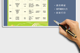 2021年學生每周食譜