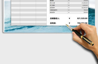 2021年店鋪收益利潤(rùn)表免費(fèi)下載