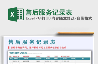 2021年售后服務(wù)記錄表