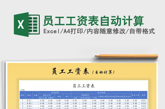 2021年員工工資表自動計算