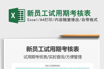 2021年新員工試用期考核表