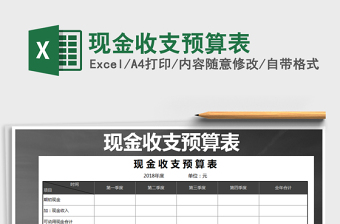 经营现金收入预算表模板