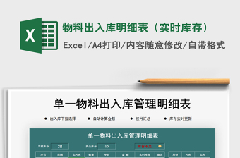 2021年物料出入庫明細(xì)表（實(shí)時(shí)庫存）