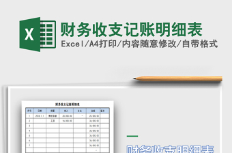 2022账务总账表模板（收支记账明细）