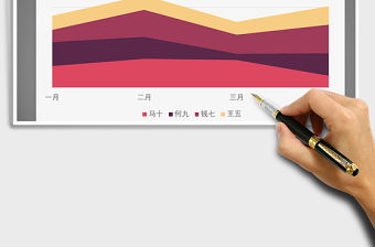 2021年赭紅系列之堆積面積圖免費下載