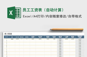 2022年員工工資表（自動計算）免費下載