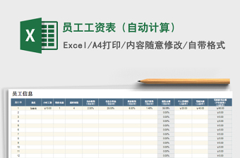 2022年員工工資表（自動(dòng)計(jì)算）免費(fèi)下載