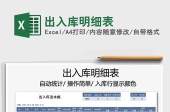 2021年出入庫(kù)明細(xì)表