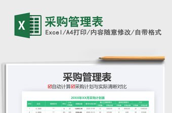 2021年采購管理表