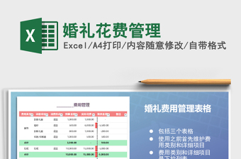 2021年婚禮花費(fèi)管理