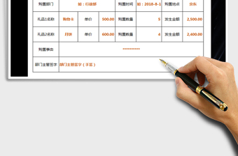 2021年禮品費申請單免費下載