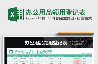 2021年辦公用品領(lǐng)用登記表