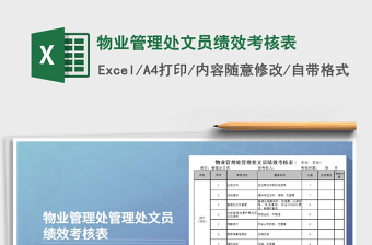 2022年物業(yè)管理處文員績(jī)效考核表