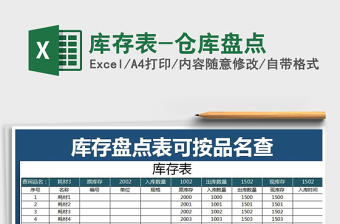 2022年庫(kù)存表-倉(cāng)庫(kù)盤點(diǎn)免費(fèi)下載