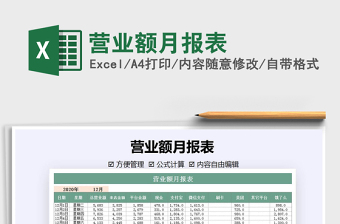 2021年?duì)I業(yè)額月報(bào)表