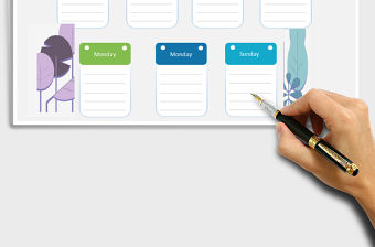 2021年一周計劃表便簽