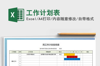 2022年工作計劃表免費下載