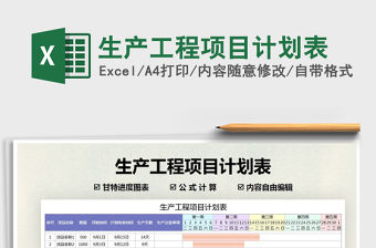 2021年生產(chǎn)工程項(xiàng)目計(jì)劃表