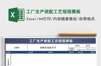 2021年工廠生產裝配工藝規程模板