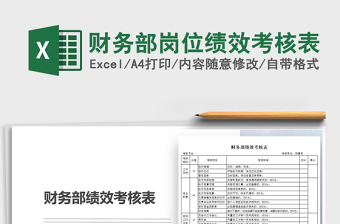 2021年財務(wù)部崗位績效考核表