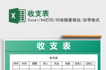 2022年收支表免費下載