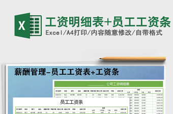 2022年工資明細表+員工工資條免費下載