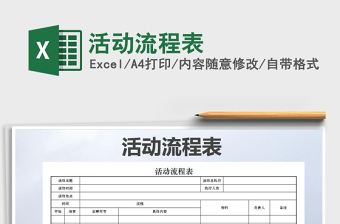 2021年活動流程表